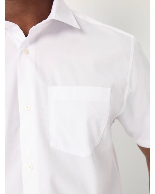 Next White Regular Fit Short Sleeve Easy Care Formal Smart Shirts 5 Pack for men