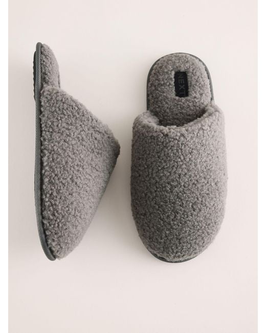 Next Gray Borg Mule Slippers for men