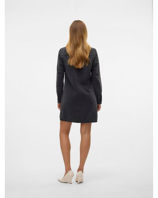 Vero Moda Blue Long Sleeve Denim Dress