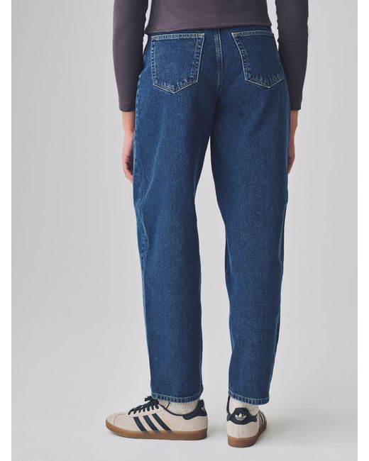 Vero Moda Blue Barrel Fit 100% Cotton High Waisted Jeans