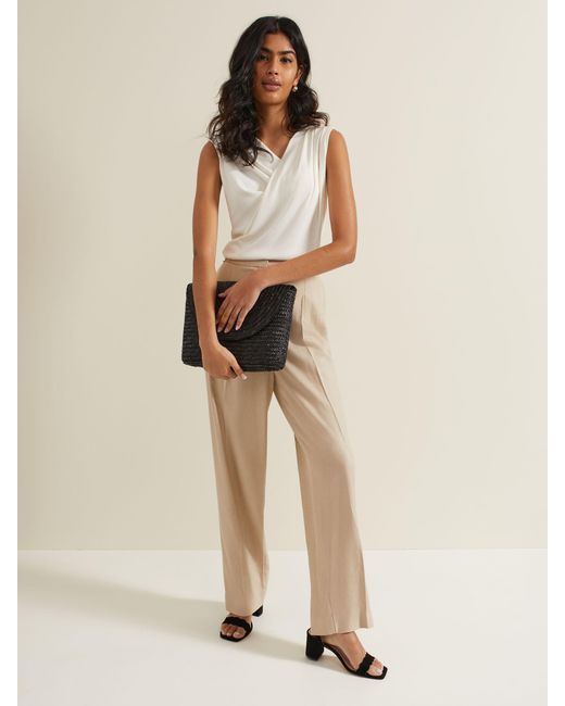 Phase Eight White Phase Eight Sutton Drape Top