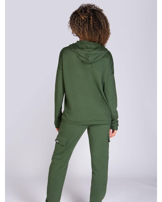 Pineapple Green Dip Hem Hoodie