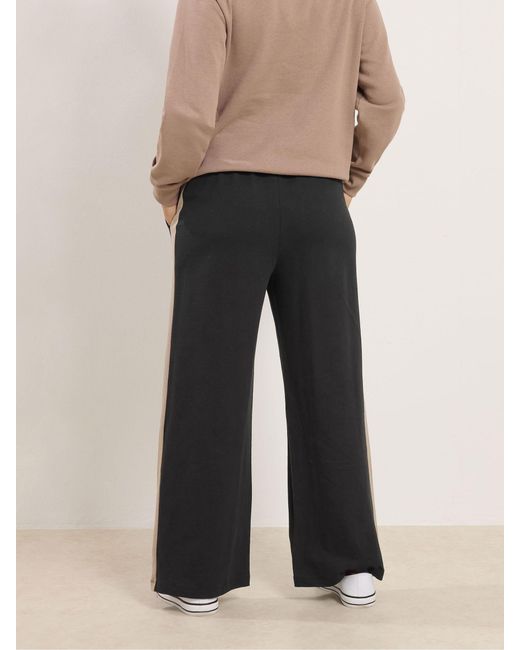 M Com Black Petite Side Stripe Joggers