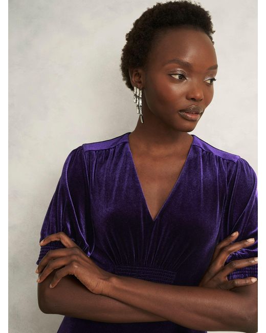 blue purple velvet dress Mabel Velvet Dress main image 1