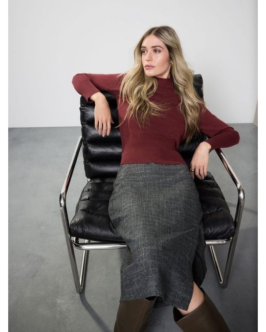 Next Gray Crosshatch Pencil Skirt