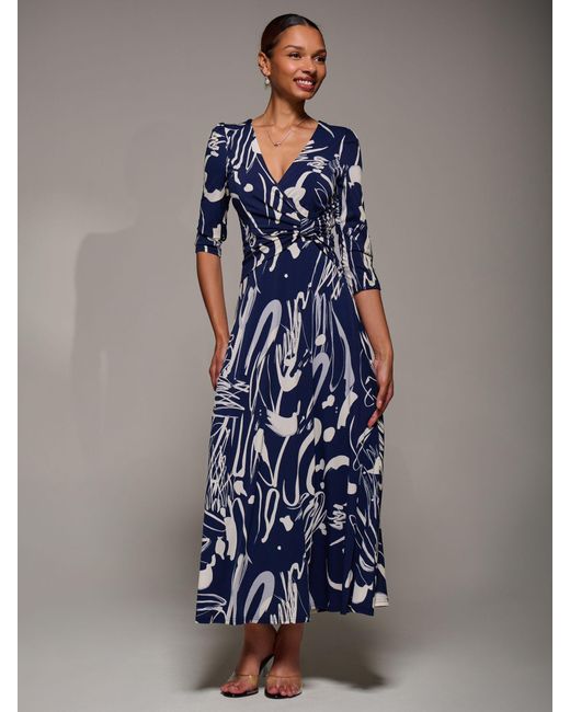 Flare Midi Dress Navy Jolie Moi Fit And Flare Dress Jolie Moi Women's Blue  Jersey Ruched