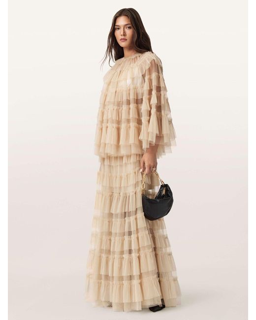 AllSaints Natural Allsaints Aude Ruffle Skirt