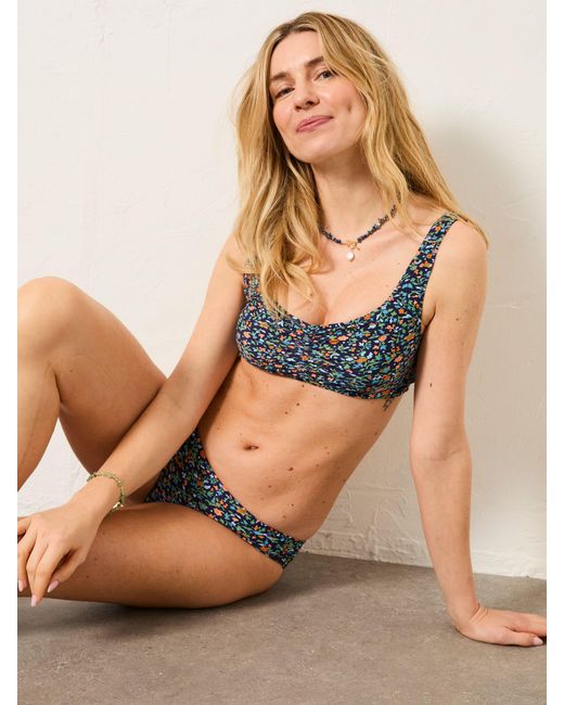 FatFace Blue Fatface Sandy Bikini Top