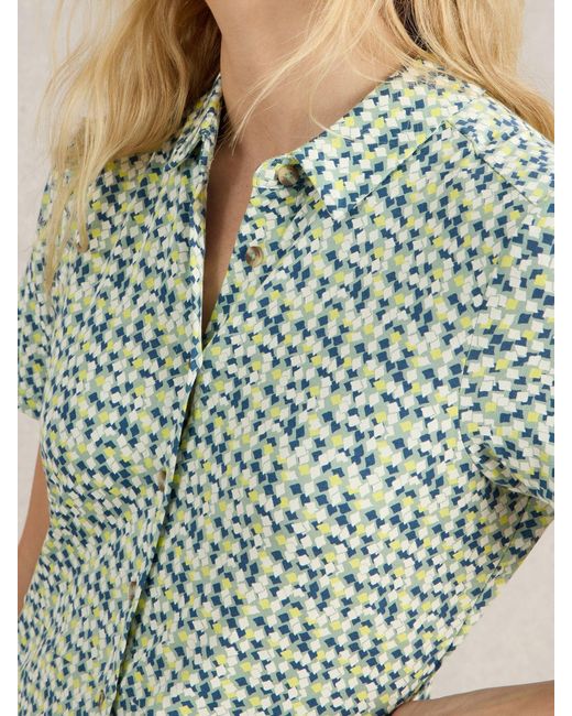 White Stuff Green Rua Jersey Shirt Dress