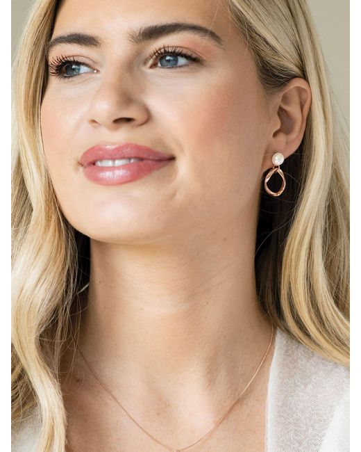 Ivory & Co. Metallic Turin Designer Pearl Earrings