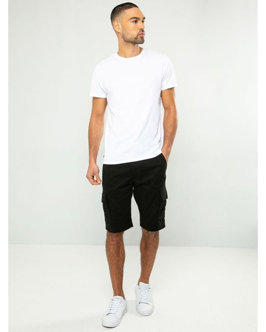 Threadbare Black Cargo Shorts for men