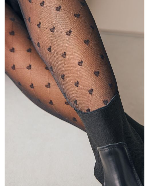 Next Black Pattern Tights 1 Pack