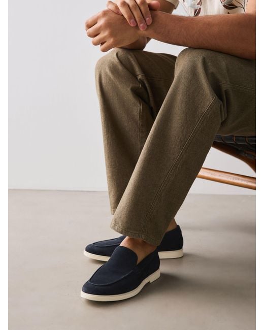 Next Blue Suede Loafers for men