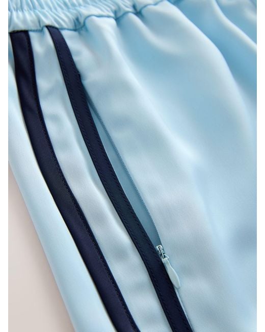 Next Blue Satin Runner Shorts