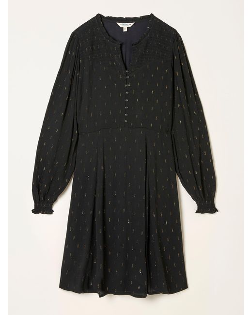 FatFace Black Fatface Jesse Regular Metallic Mini Dress