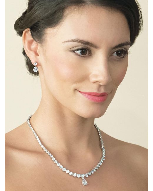 Ivory & Co. Metallic Imperial Classic Crystal Teardrop Earrings