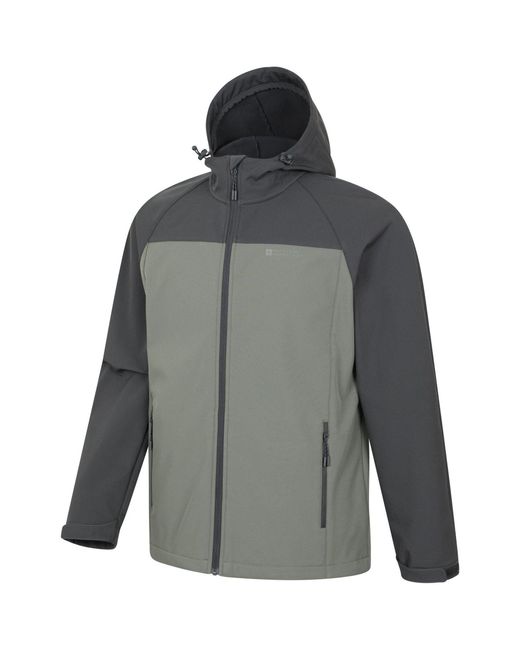 Mountain Warehouse Gray Exodus Showerproof Softshell Coat Jacket for men
