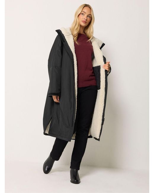 M Com Gray Fleece Lined Coat