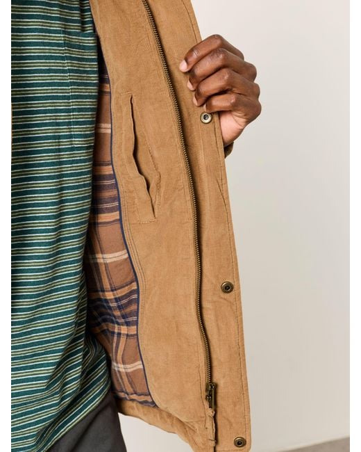 FatFace Brown Fatface Stone Cord Padded Jacket for men