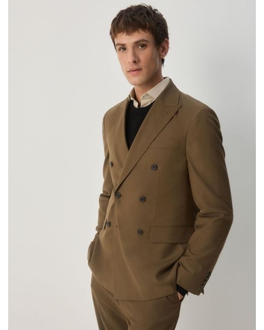 Next Green Double Breasted Suit Jacket for men