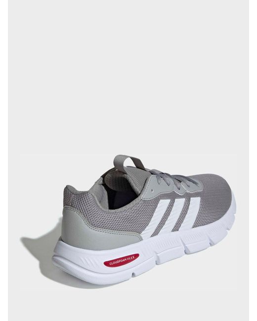 Adidas Gray Cloudfoam Flex Laces Trainers for men