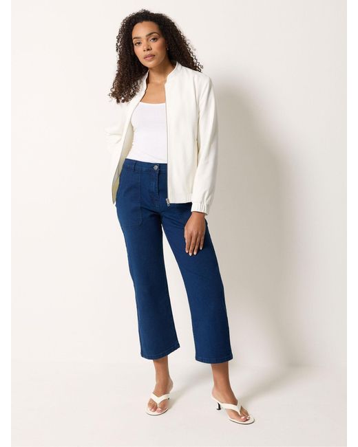 M Com White Bomber Jacket