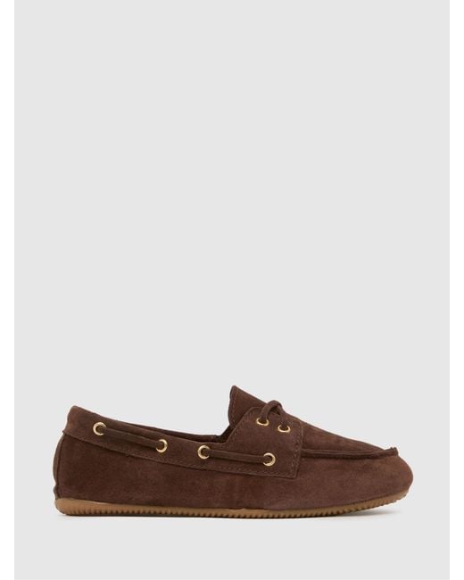 Schuh Brown Moccasin Boat Shoes