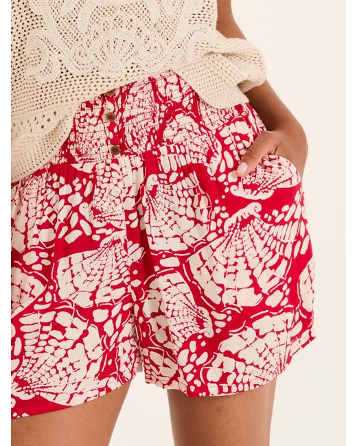 FatFace Red Flippy Shorts