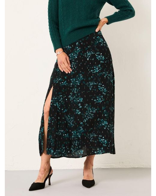 FatFace Green Fatface Skye Midi Skirt
