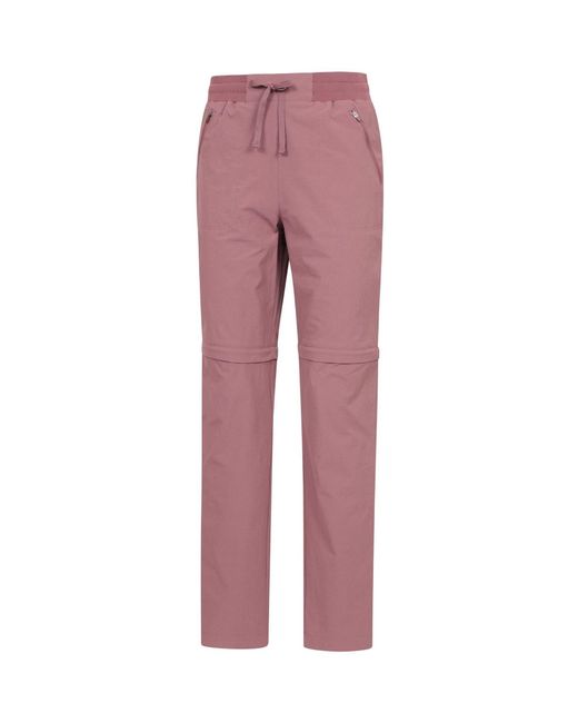 Mountain Warehouse Red Explorer Zip-Off Quick Drying Uv Trousers