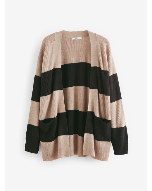 Next Black Soft Touch Kuschelige Strickjacke Mit Langer Linie