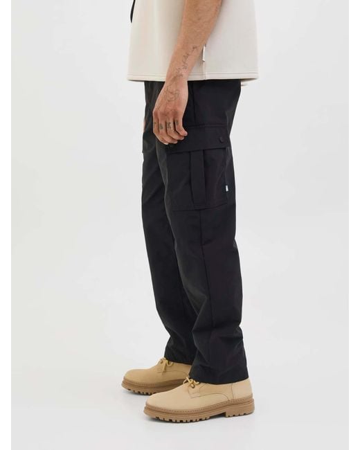 Jack & Jones Blue Karl Loose Fit Tech Cargo Trousers for men