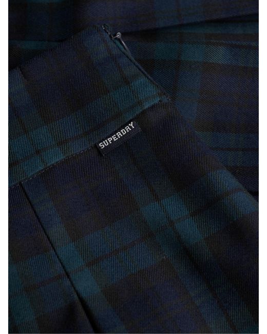 Superdry Blue Mini Pleated Skirt