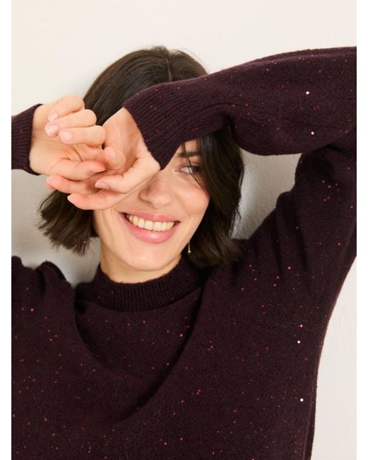 FatFace Blue Fatface Sparkle Knit Mini Dress