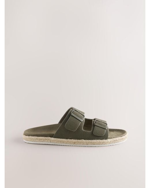 Next Multicolor Jute Wrap Two Buckle Sandals for men