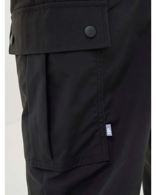 Jack & Jones Blue Karl Loose Fit Tech Cargo Trousers for men