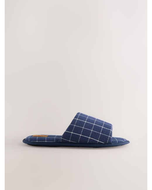 Next Blue Slim Sole Slipper Sliders for men
