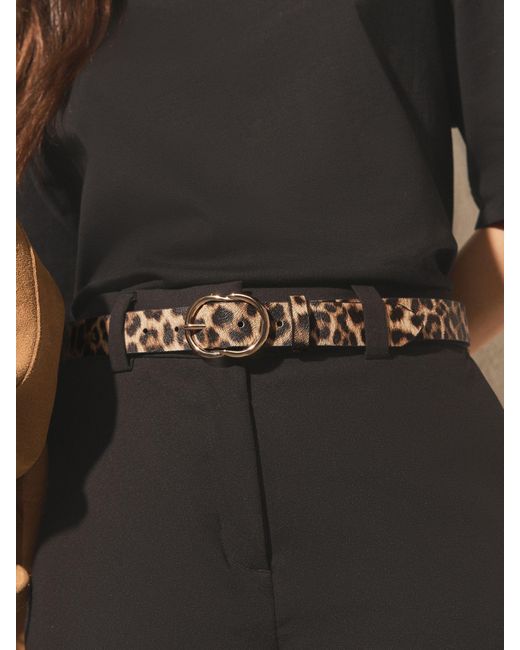 Next Natural Leopard Regular Pu Belt