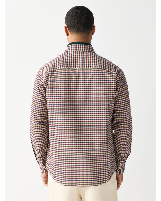 Next Brown Check Soft Touch Long Sleeve Shirt for men