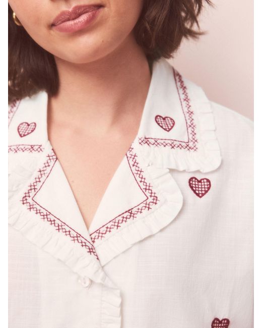 Next Natural Button Through Short Pyjamas Set