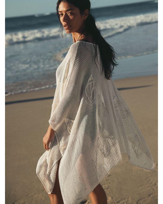 Next Natural Shell Pattern Overhead Poncho