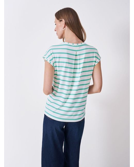 Crew Blue Striped Ruby Top