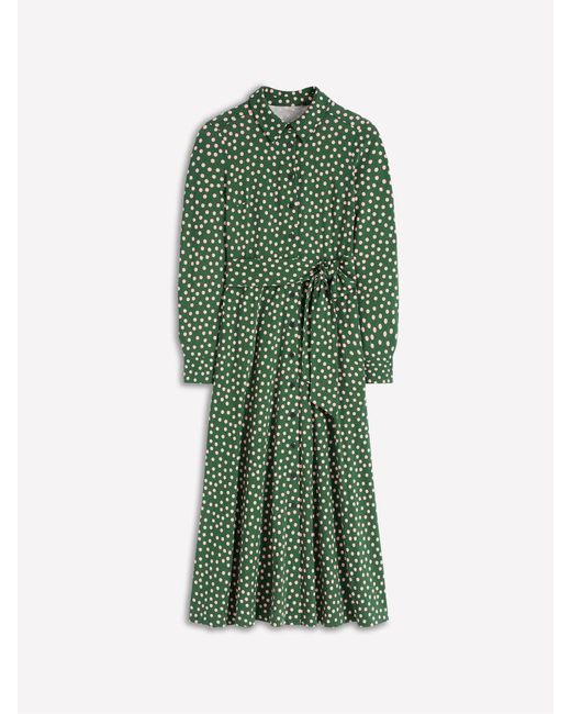 Boden Green Marcia Jersey Shirt Dress