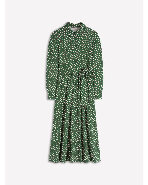 Boden Green Marcia Jersey Shirt Dress