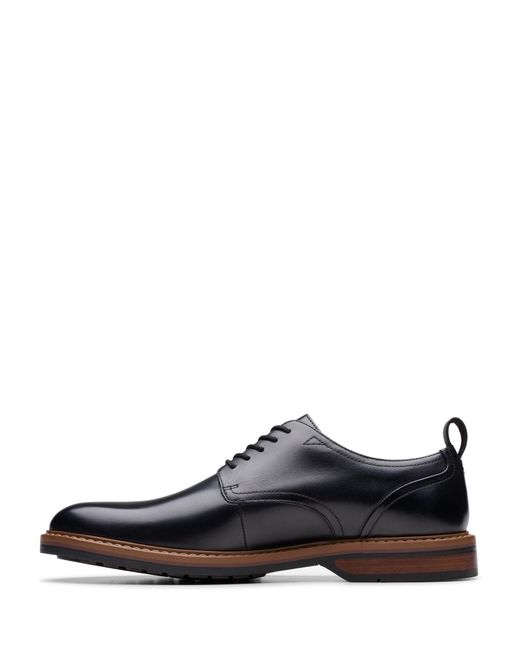 Clarks Standard Fit (G) Leather Aldwin Shoes in Black für Herren