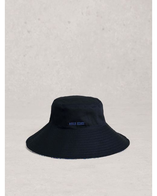 White Stuff Blue Stuff Reversible Bucket Hat