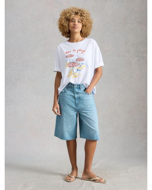 White Stuff Blue Jodi Shorts