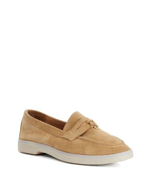 Dune Natural Grinning Ungefütterte Wildleder-Loafers