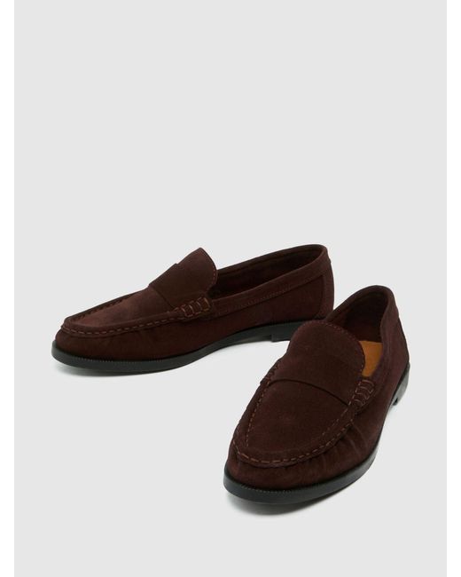 Schuh White Libbie Leather Loafers