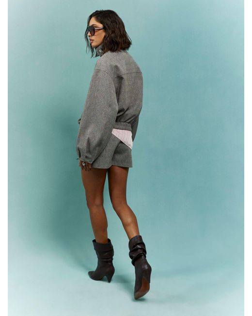 River Island Green Front Split Skort